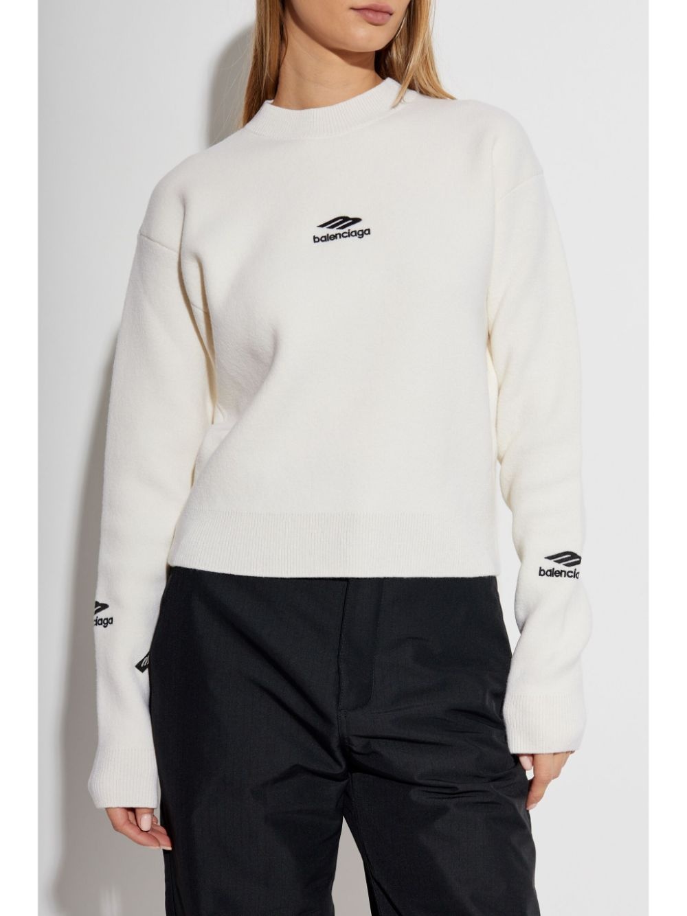 logo-embroidered sweater - 3