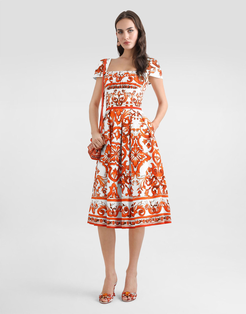 Dolce & Gabbana Majolica-print poplin dress outlook