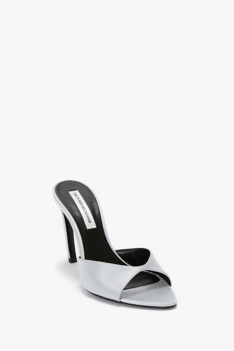 Victoria Beckham Harlow Mule 100 In Magnesium Satin outlook
