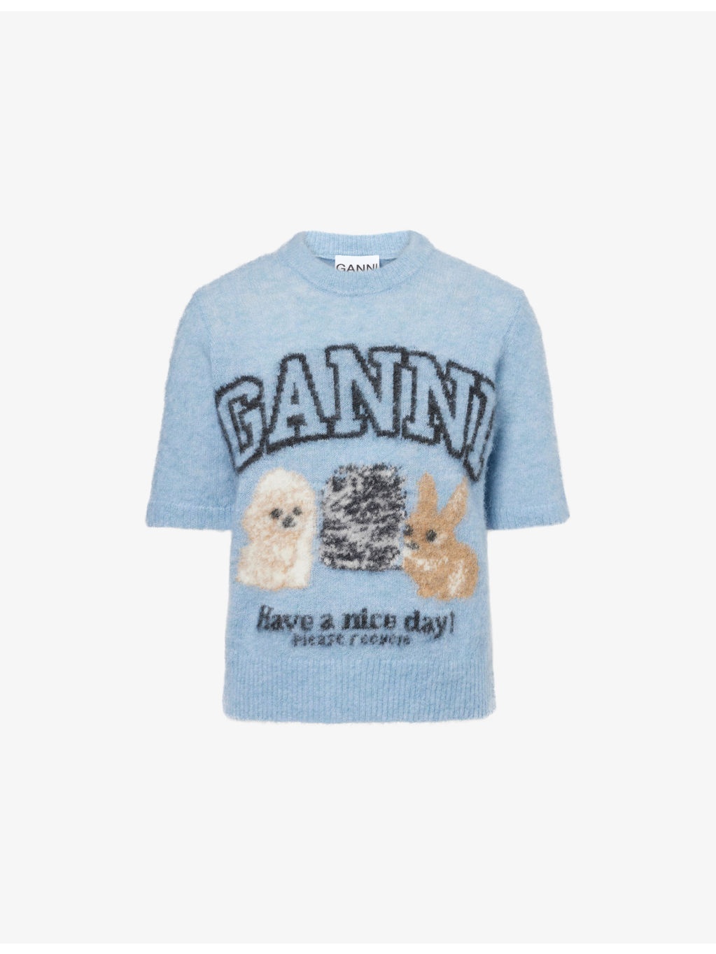 Logo Puppies Wool-Blend Knit Top - 1