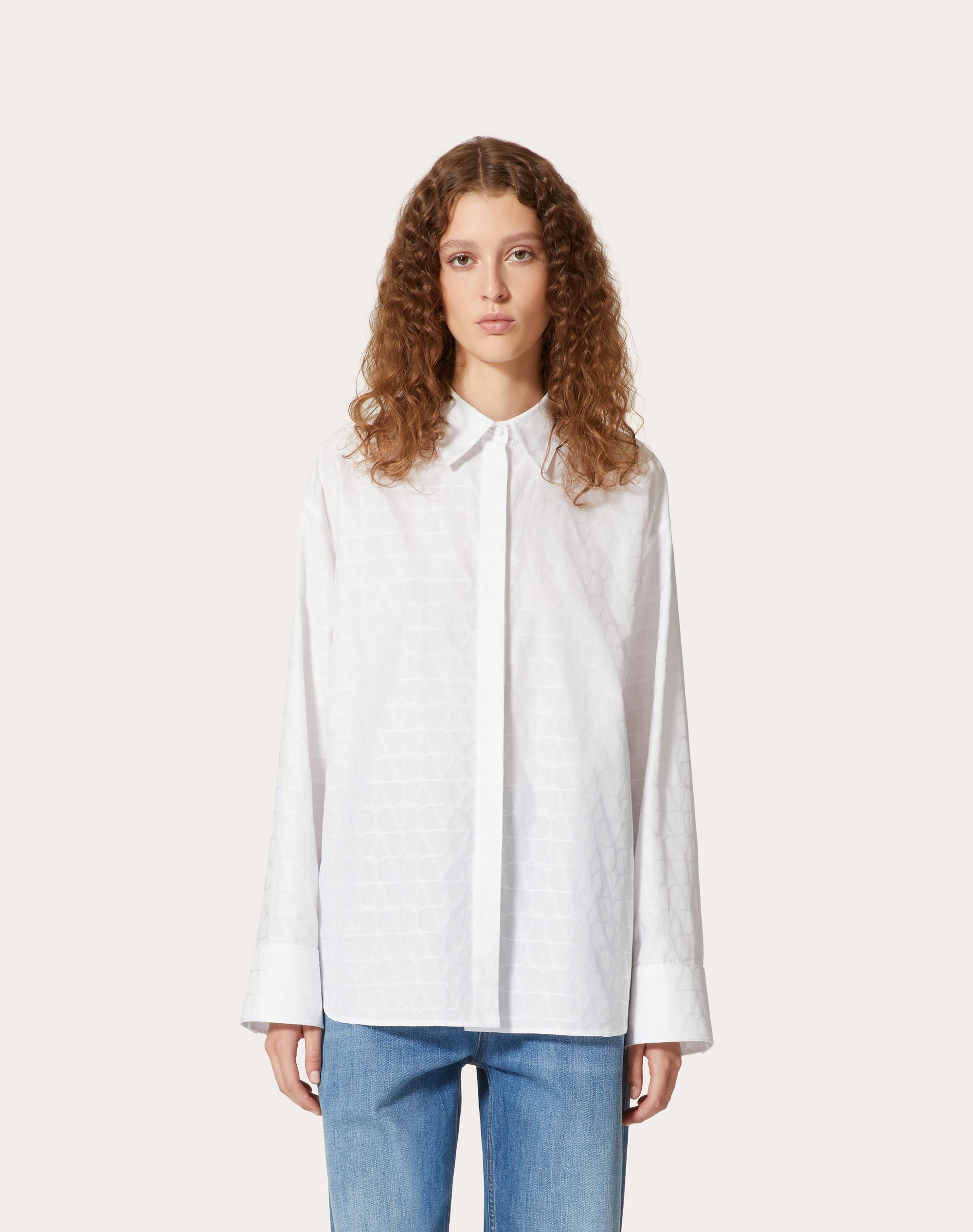 TOILE ICONOGRAPHE COTTON POPELINE JACQUARD BLOUSE - 3