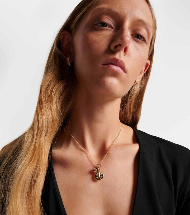 FOUNDRAE Resilience 18kt gold pendant necklace with diamonds outlook