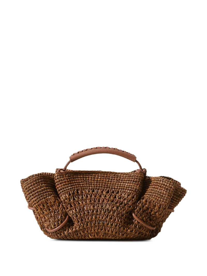 Hereu Mini Arta Crochet Raffia Tote Bag 1