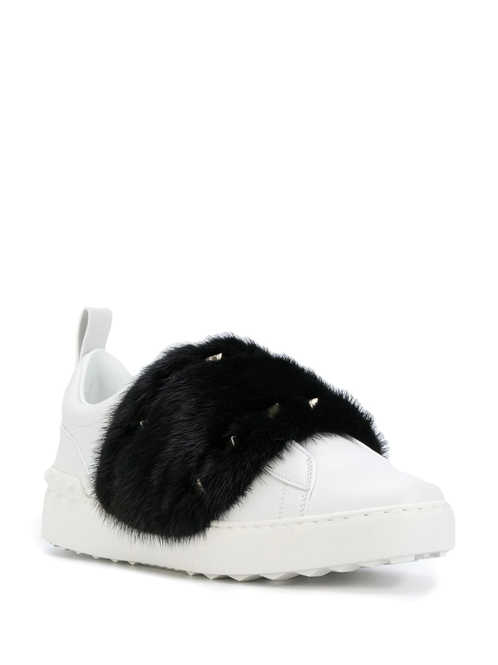 fur and stud sneakers  - 2