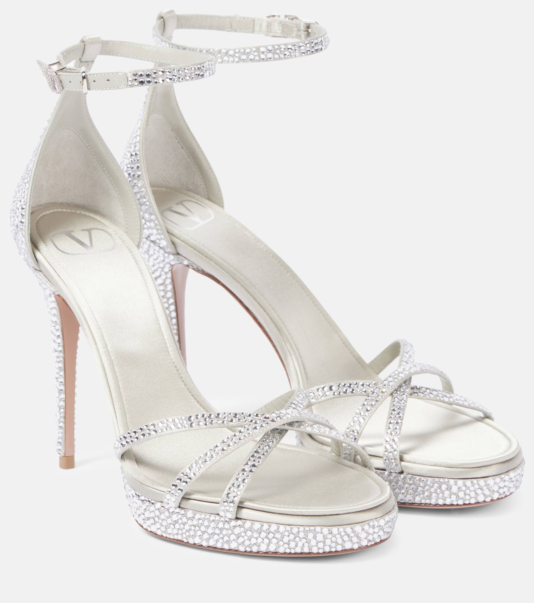 Eveninglam 115 embellished satin sandals - 1