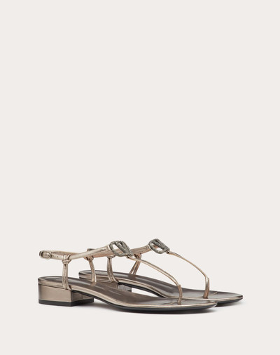 Valentino VLogo Glow Metallic Nappa Sandal 20 mm / 0.8 in. outlook