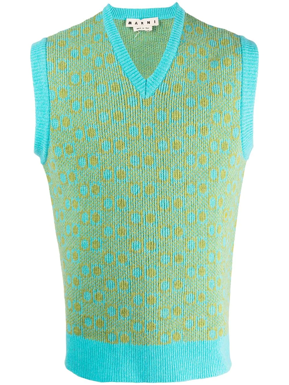 geometric knitted vest - 1