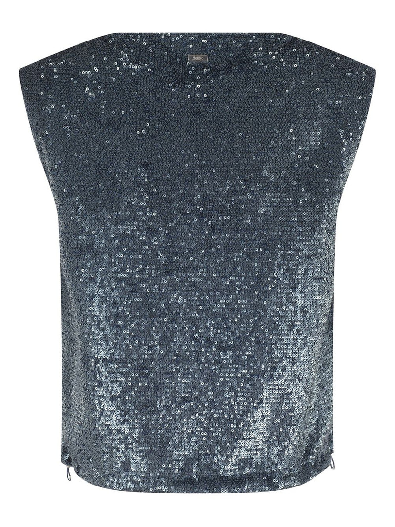 Herno sequin-embellished sleeveless top outlook