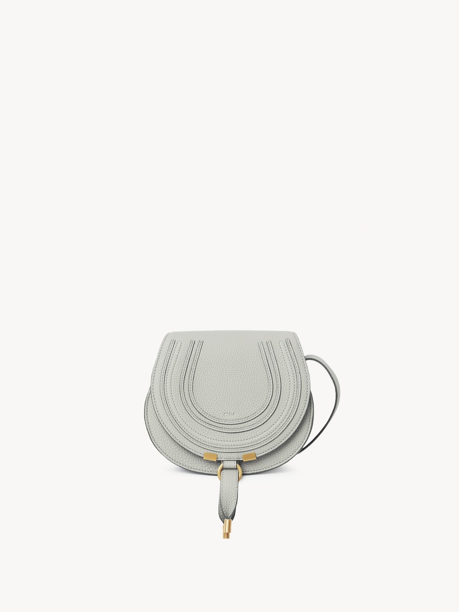 SMALL MARCIE SADDLE BAG IN GRAINED LEATHER - 1