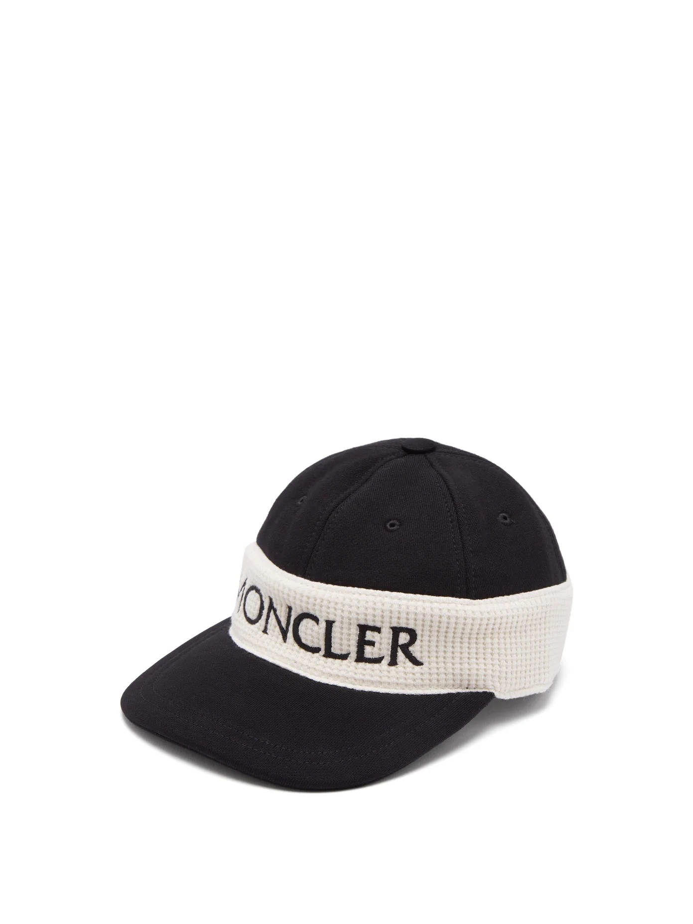 Fitted logo-embroidered cotton cap - 1