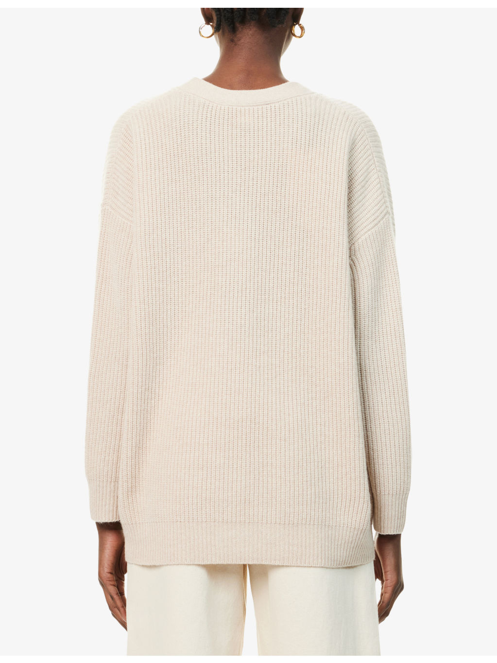 Cocoon V-Neck Cashmere Cardigan - 4