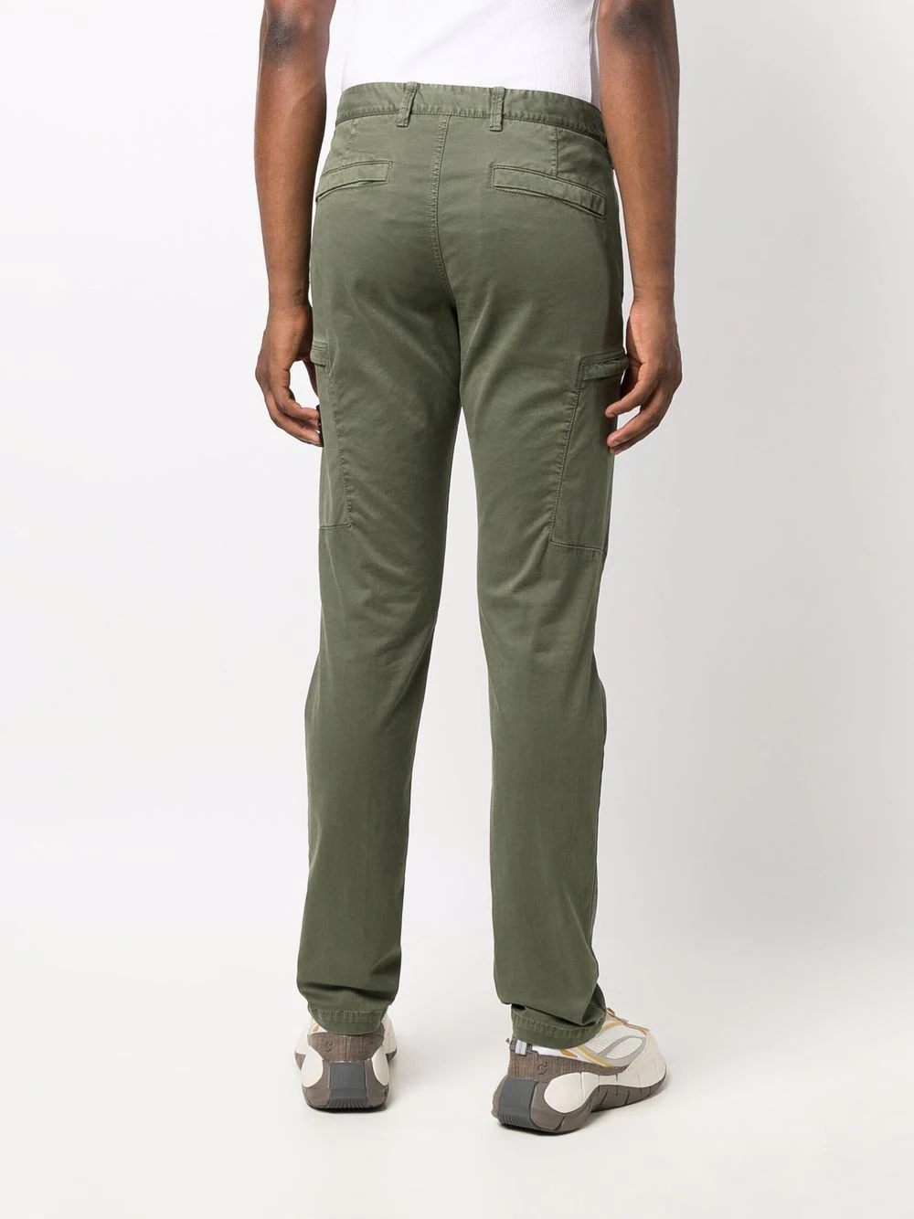 logo-patch straight-leg trousers - 4