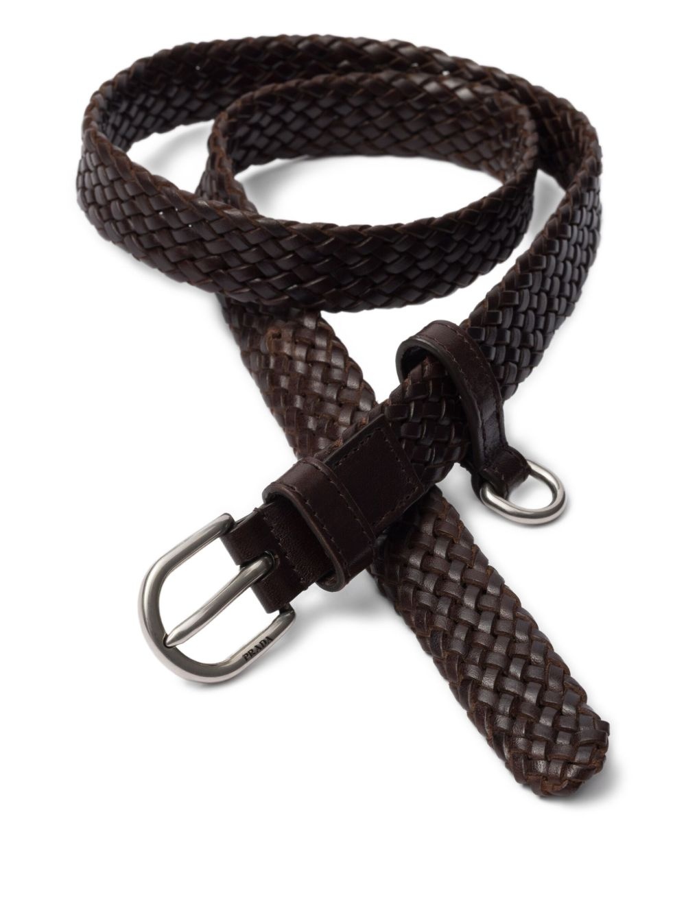braided leather belt - 2
