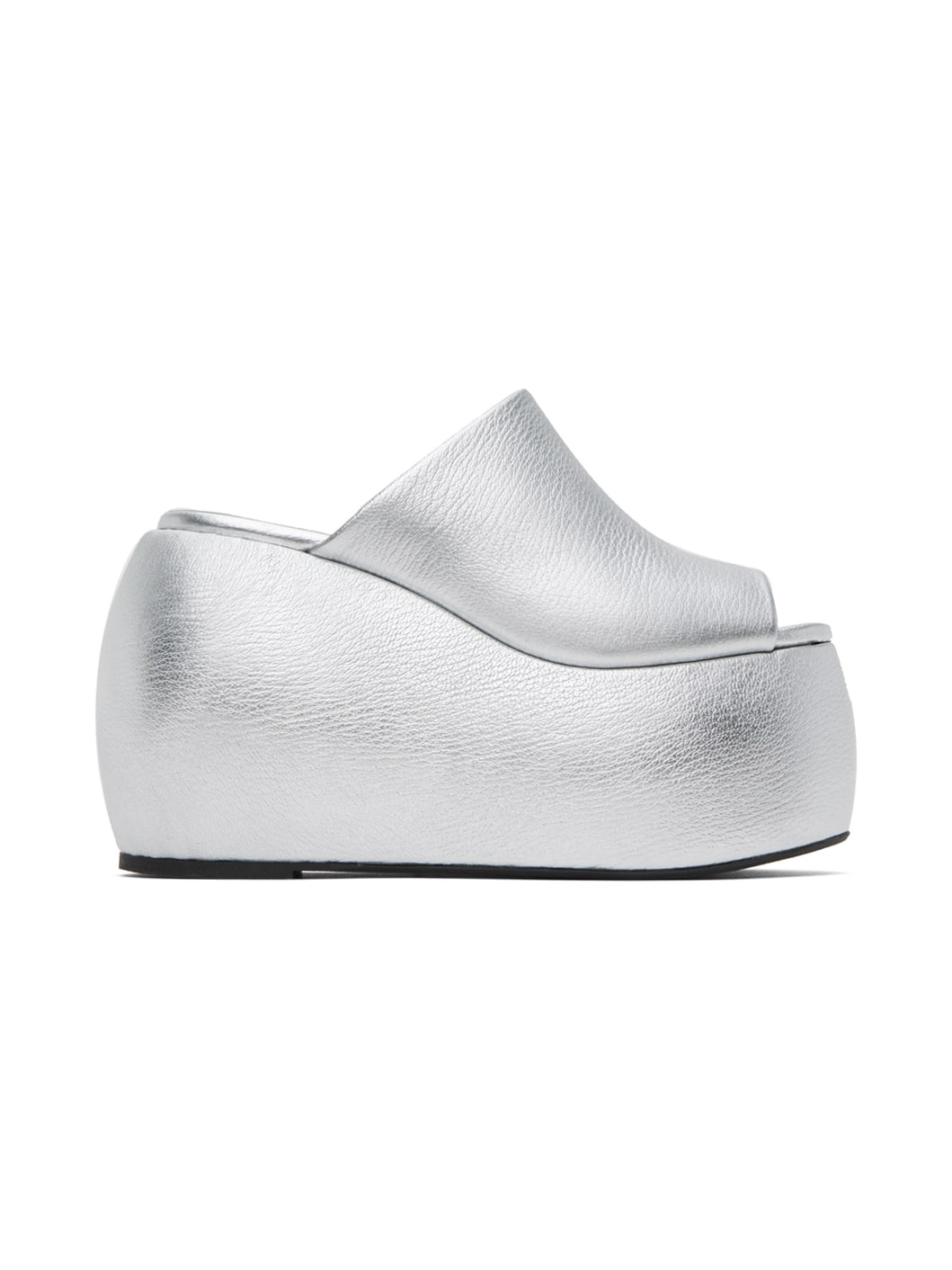 Silver Bubble Heeled Sandals - 1