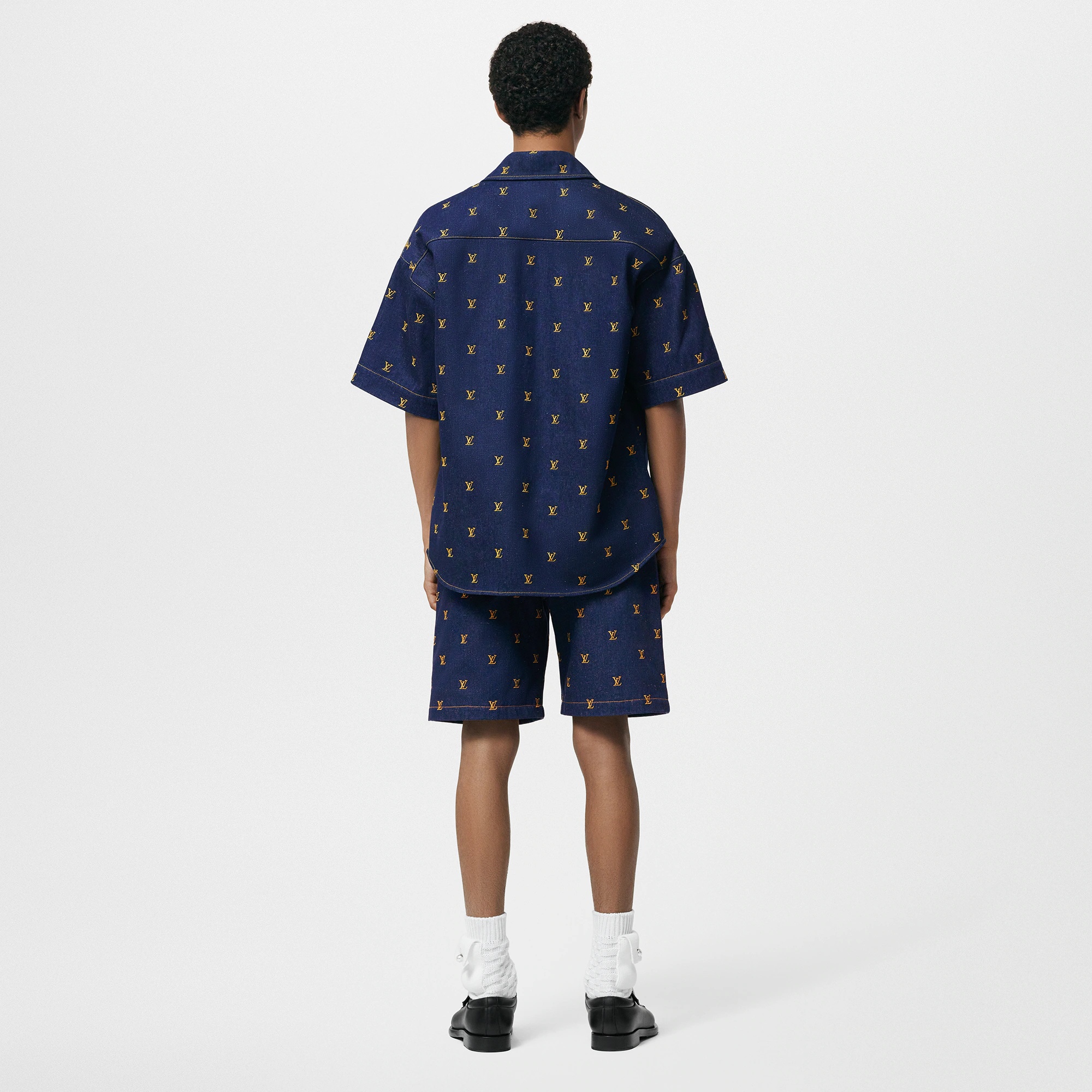 Embroidered Signature Denim Shorts - 3