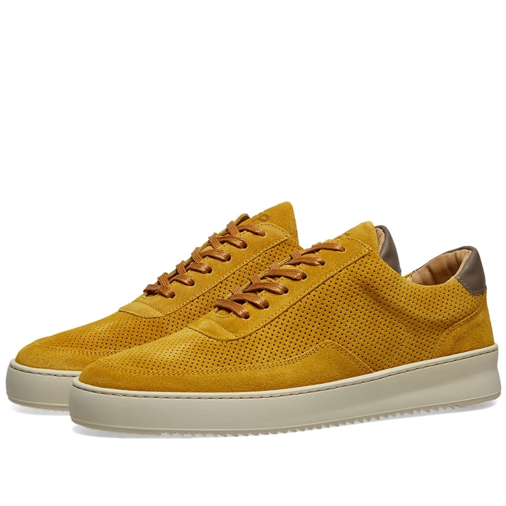 Filling Pieces Low Mondo Ripple Suede Perforated Sneaker - 1