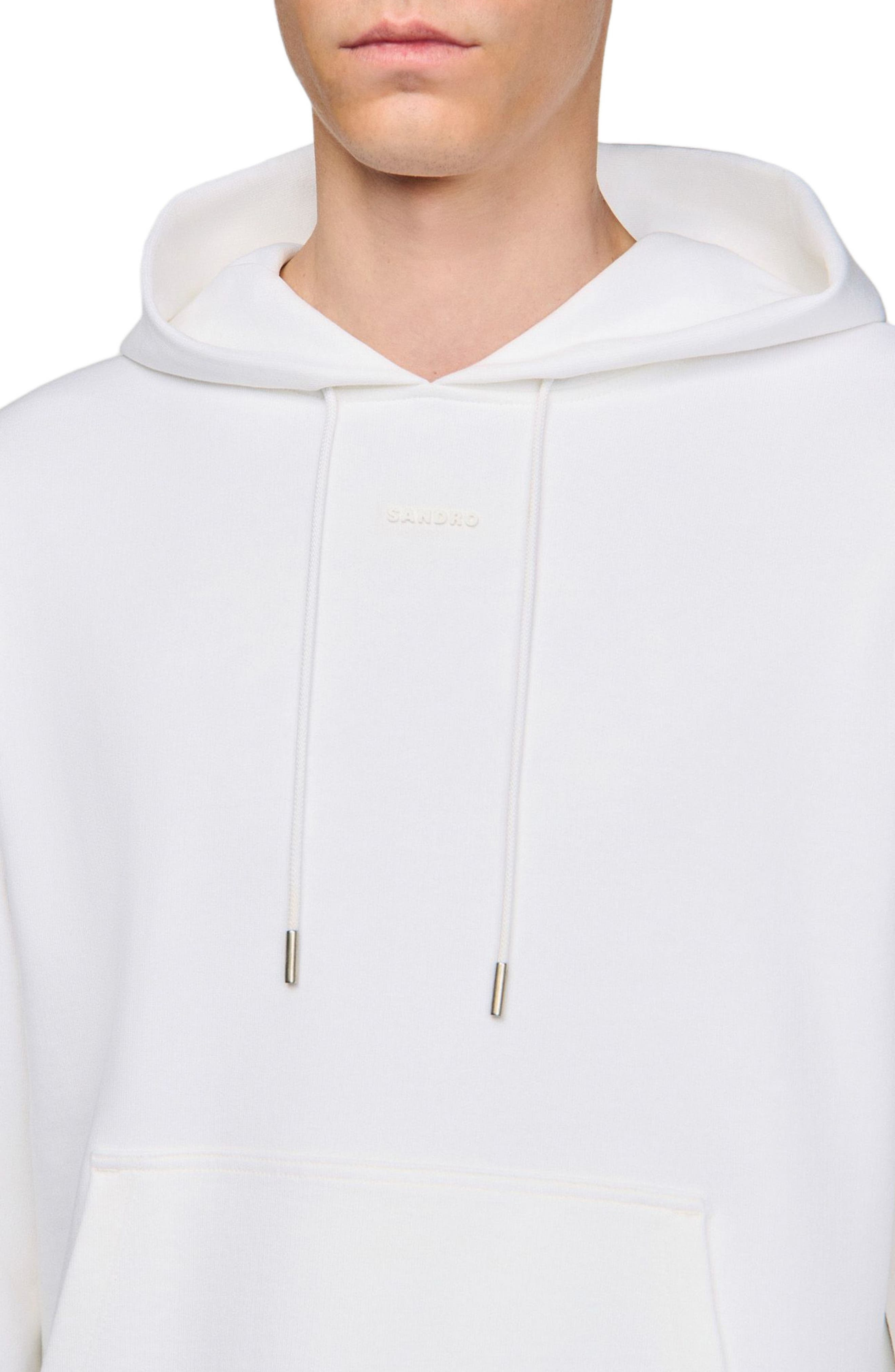SANDRO Logo hoodie in Optic White at Nordstrom - 3