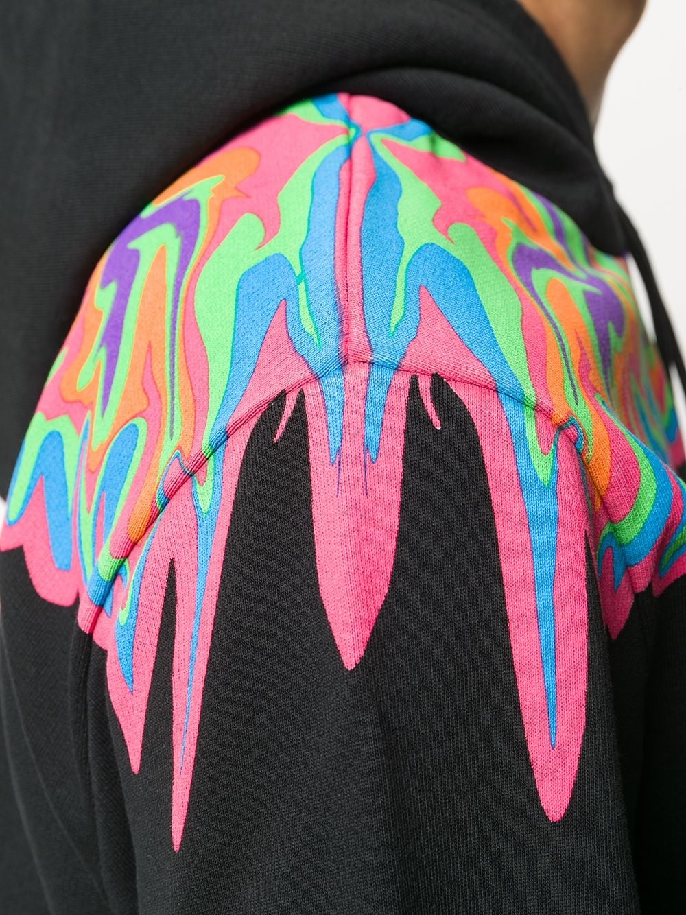 psychedelic drip cotton hoodie - 5