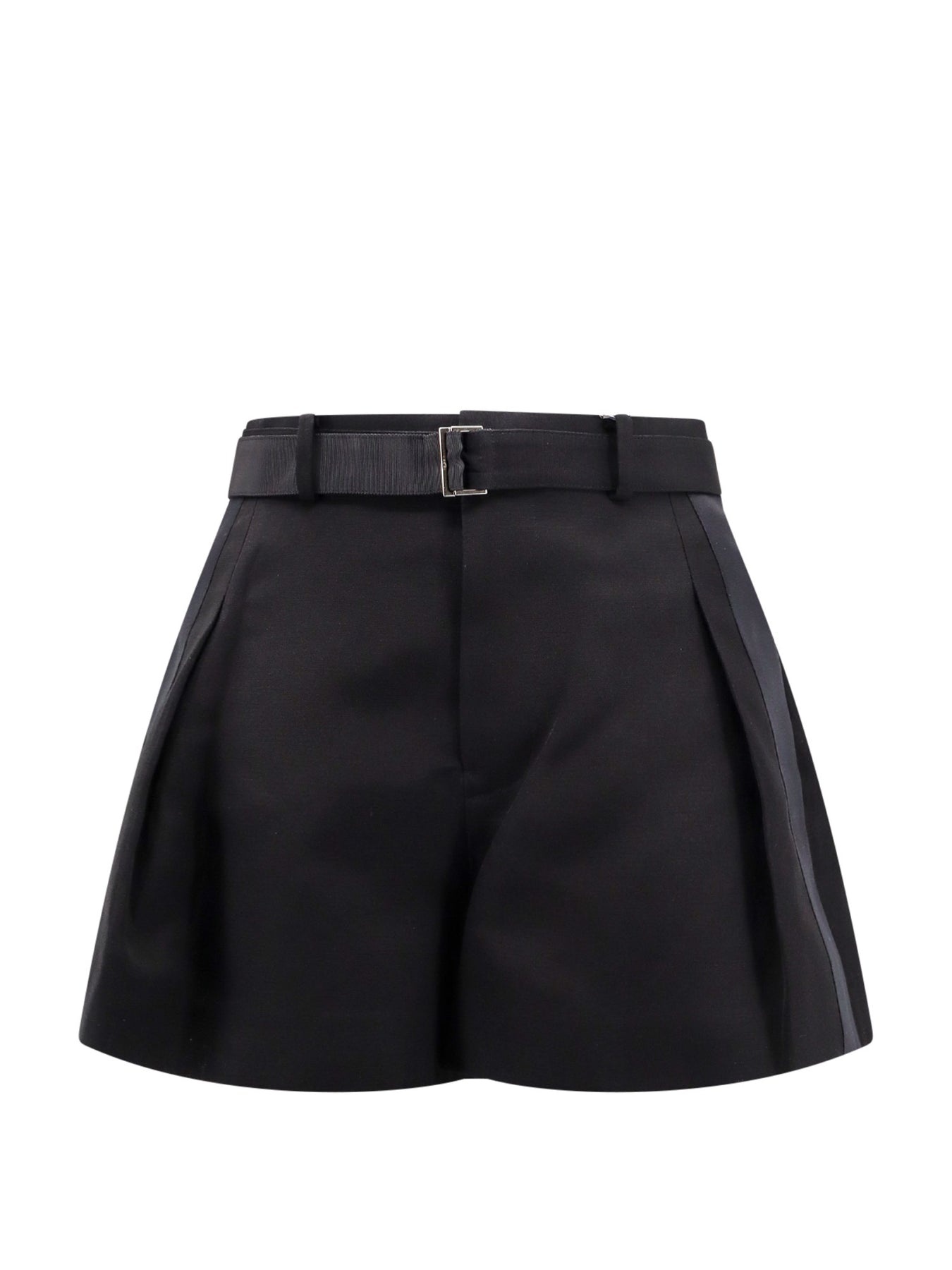 Cotton shorts with silk profiles - 1