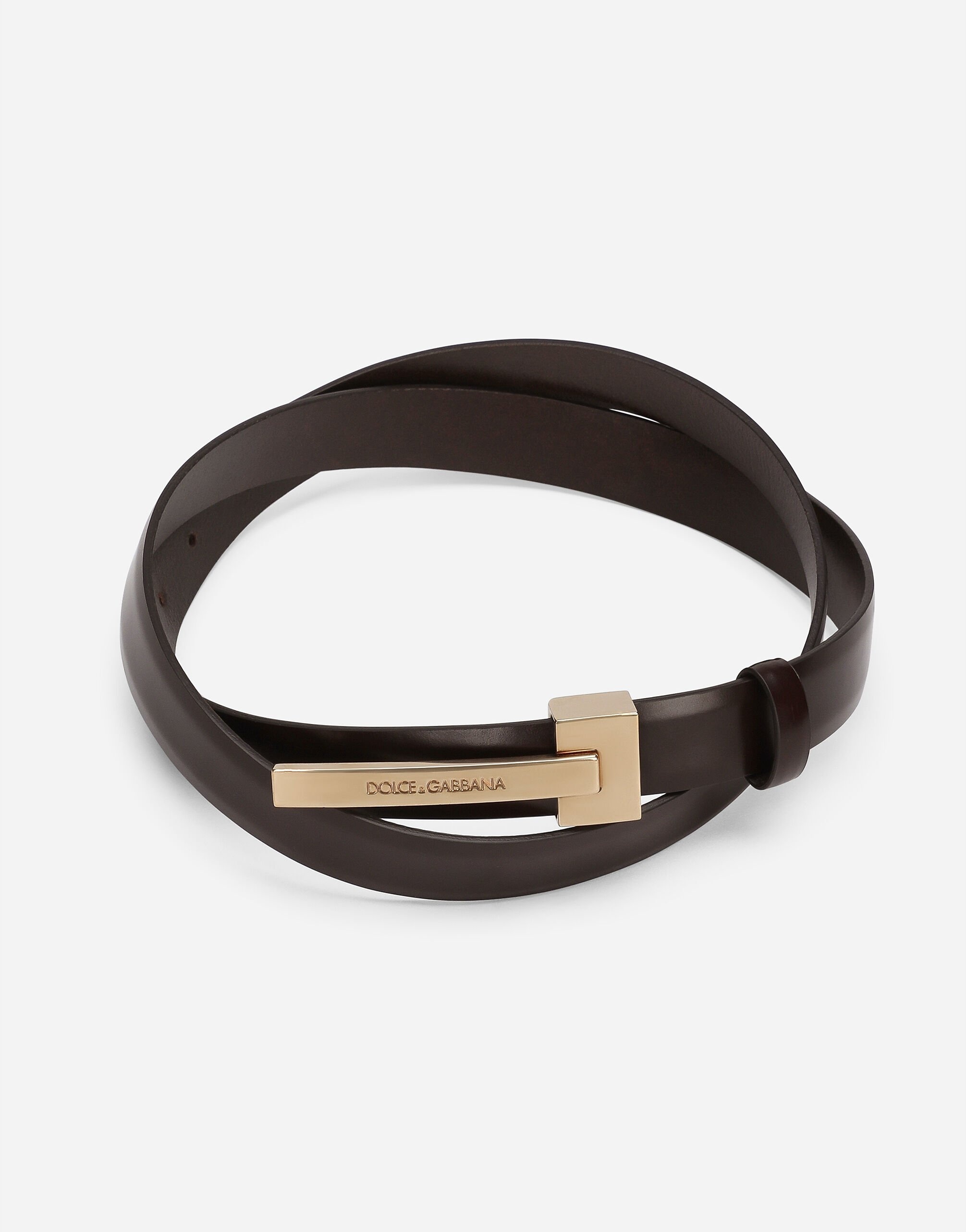Brushed calfskin belt - 6