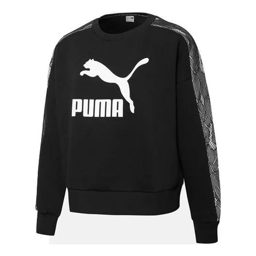 (WMNS) PUMA Pullover Sweatshirts 'Black' 530306-01 - 1