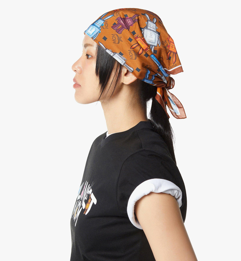 Rabot Monogram Print Bandana Scarf 5