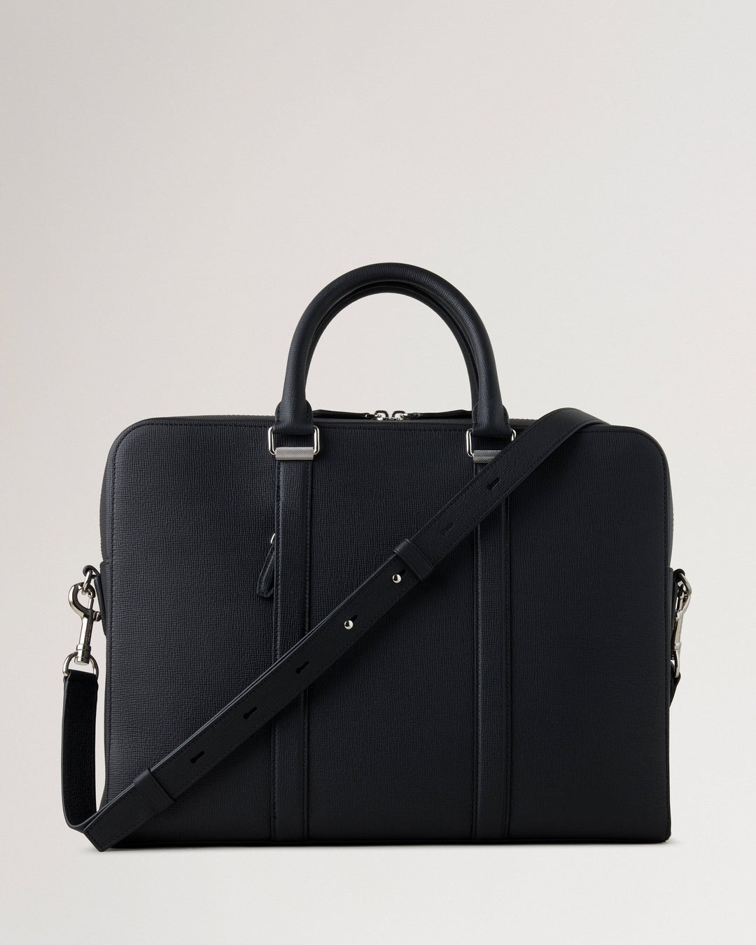 Camberwell Briefcase Black Cross-Boarded Grain - 2