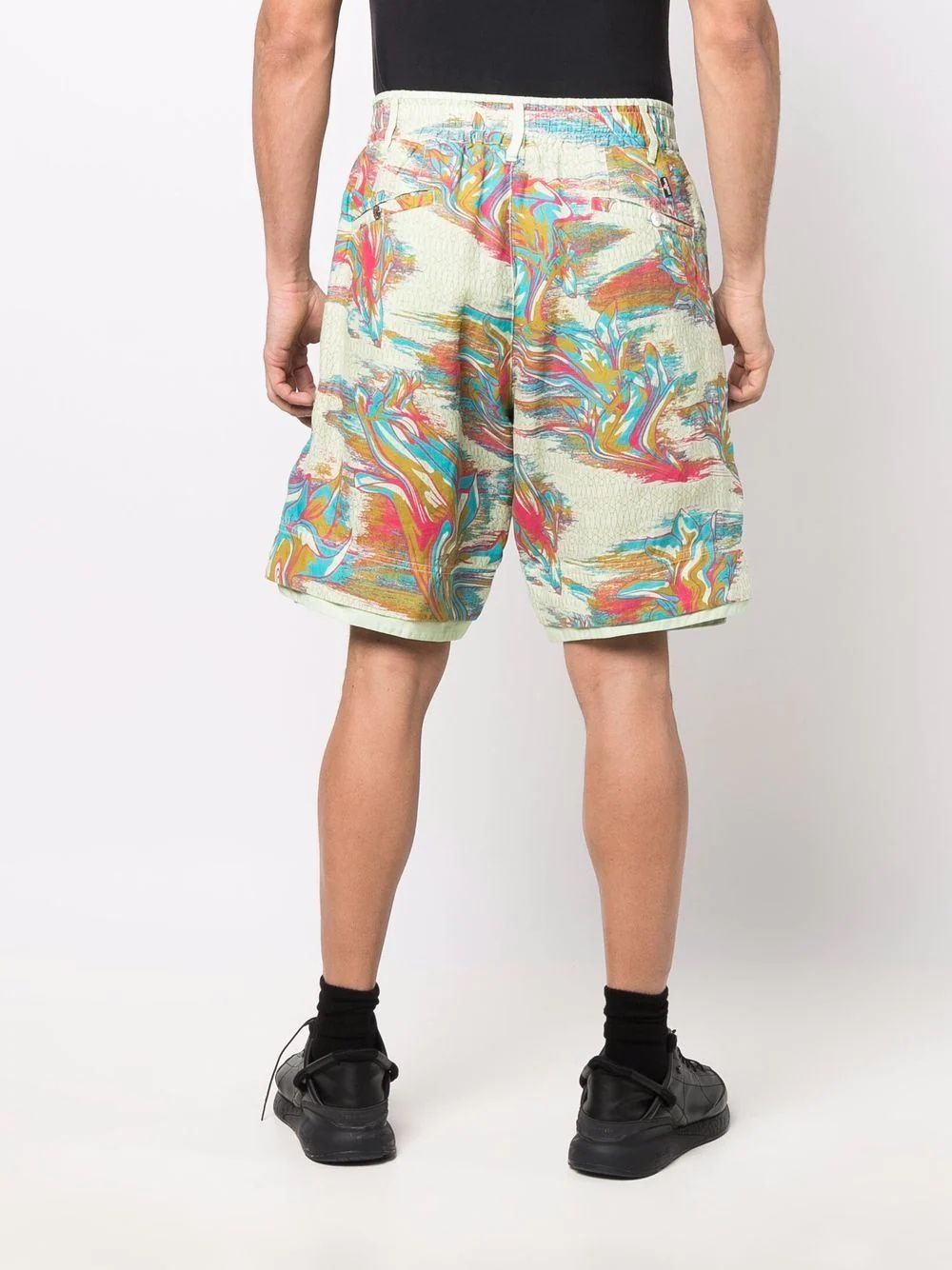 marbled-print bermuda shorts - 4