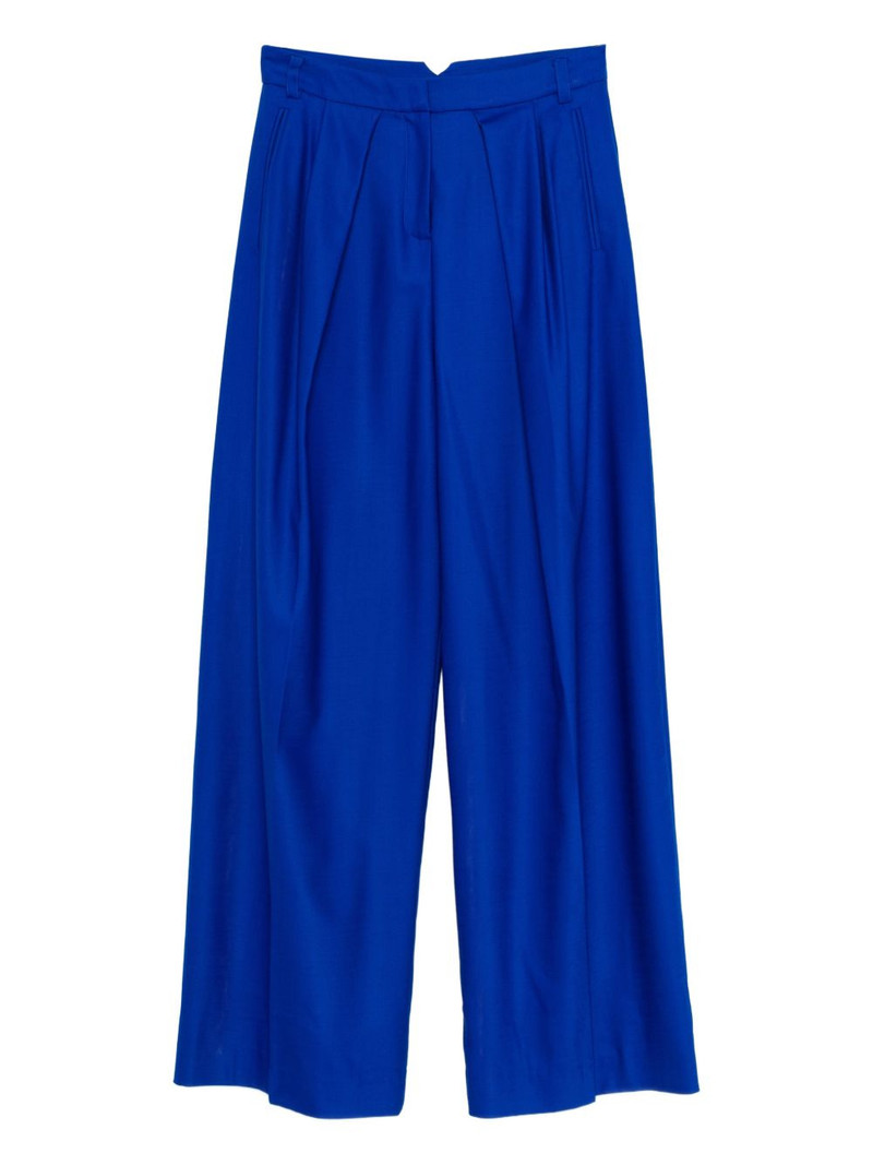 pleated-front trousers 1