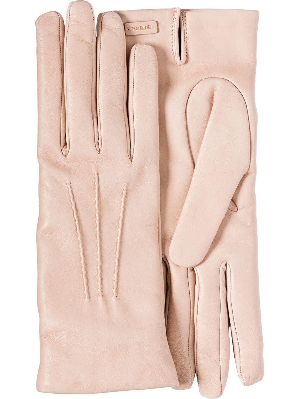 logo-plaque slip-on gloves - 1