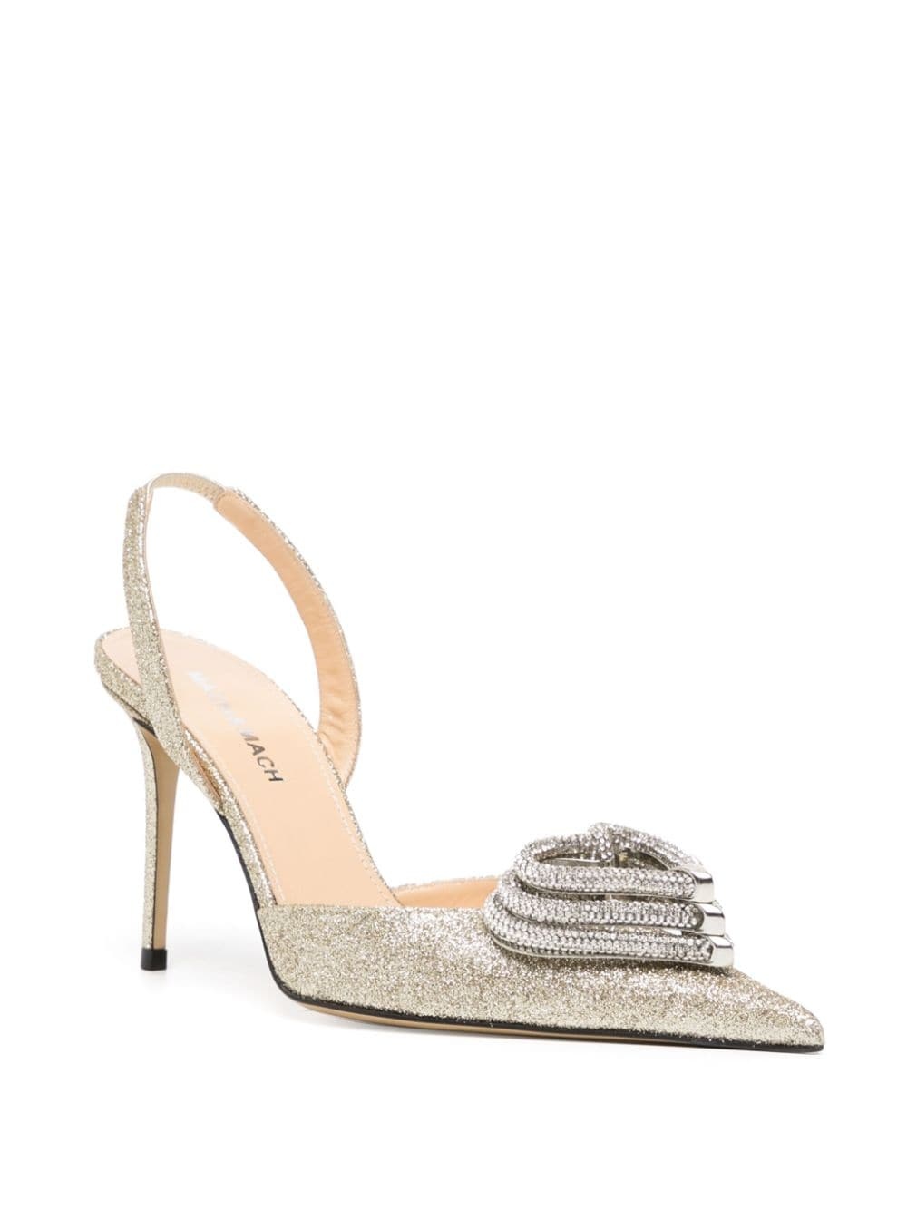 crystal-embellished pointed-toe pumps - 2