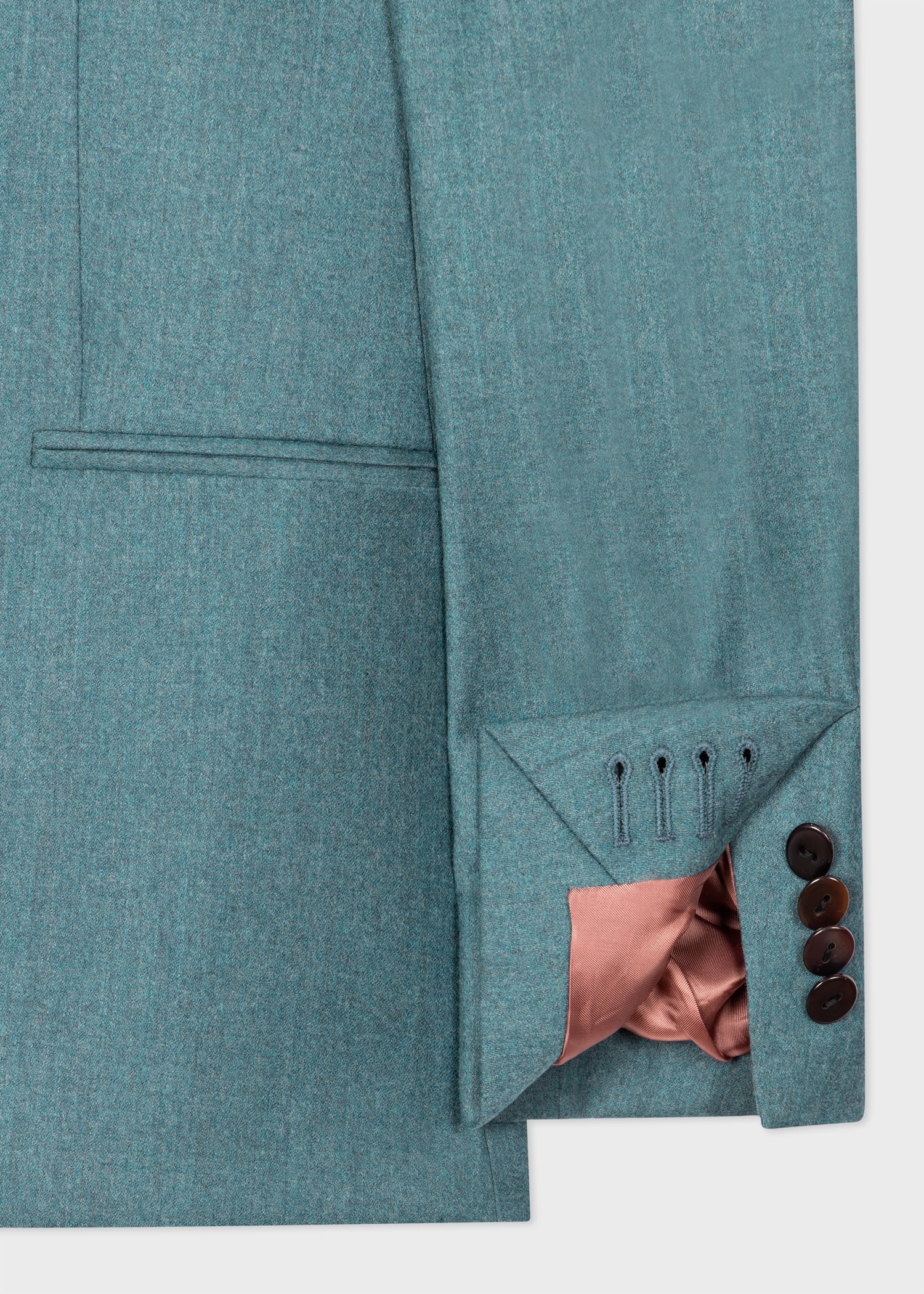 Teal Wool-Cashmere Blazer - 3