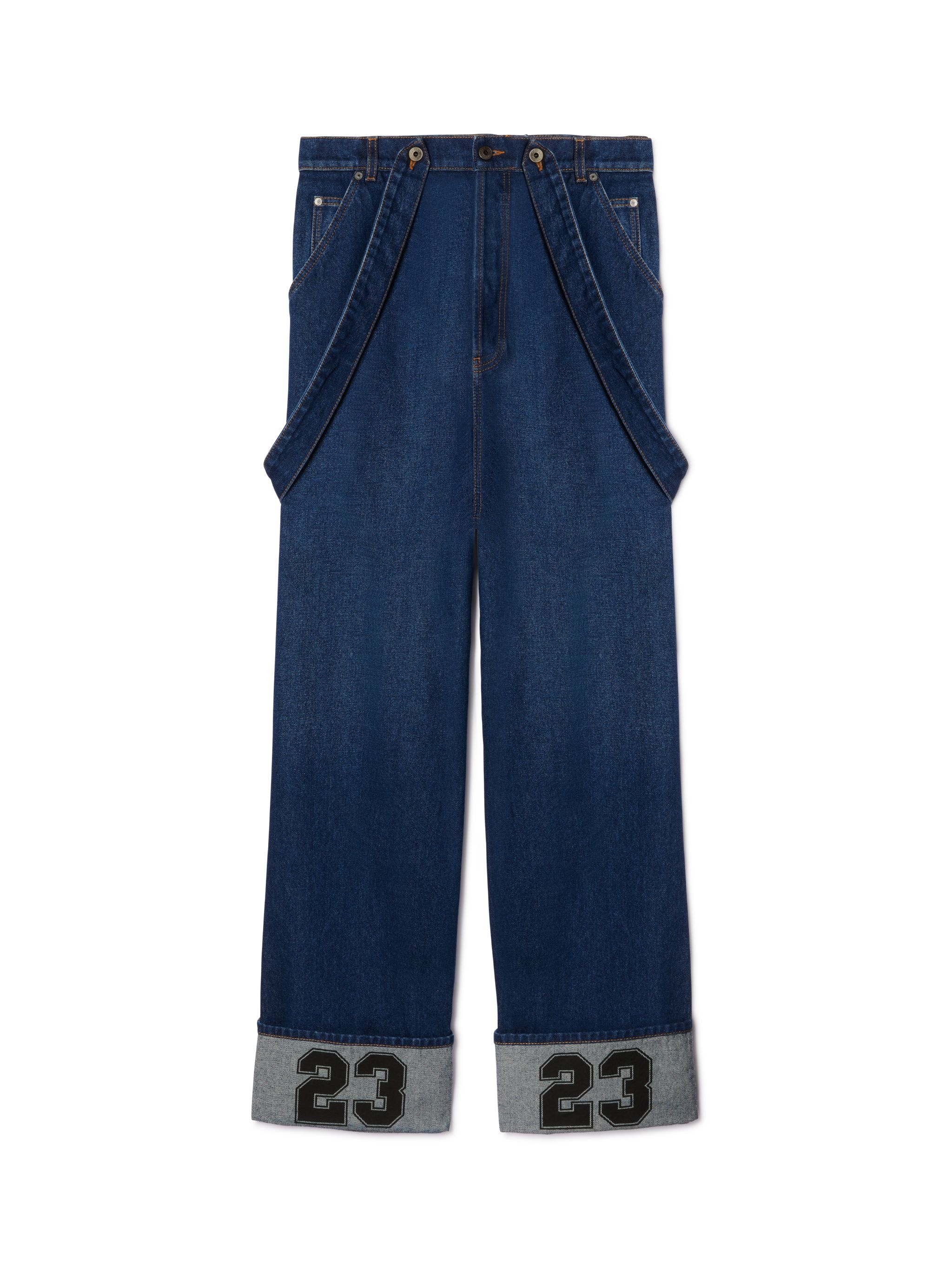 90s Logo Braces Hip Hop Jeans - 1