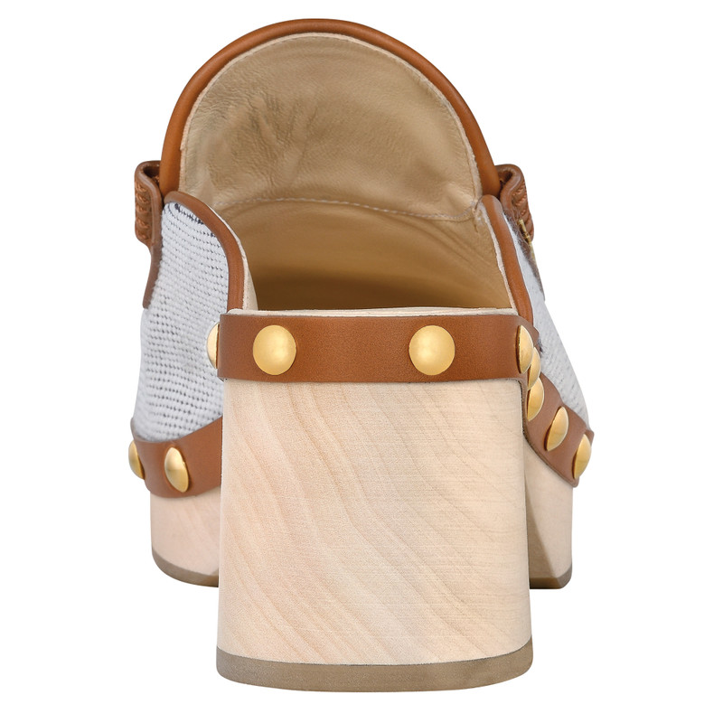 La Cigale Clogs Cognac - Canvas 3