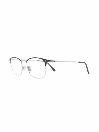 TOM FORD polished-effect square-frame glasses outlook