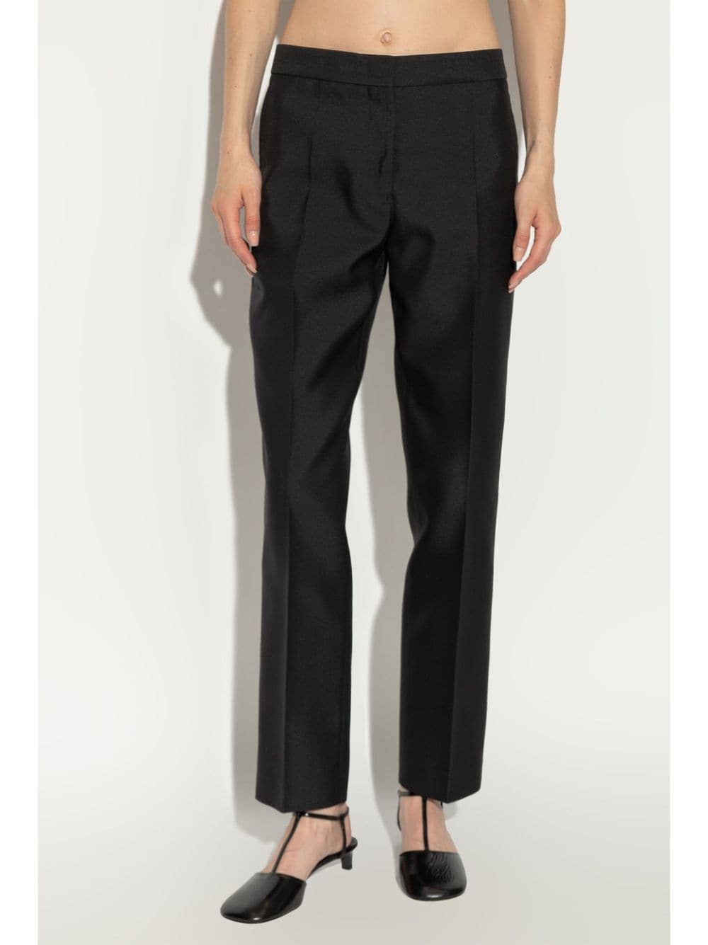 creased straight-leg trousers - 3