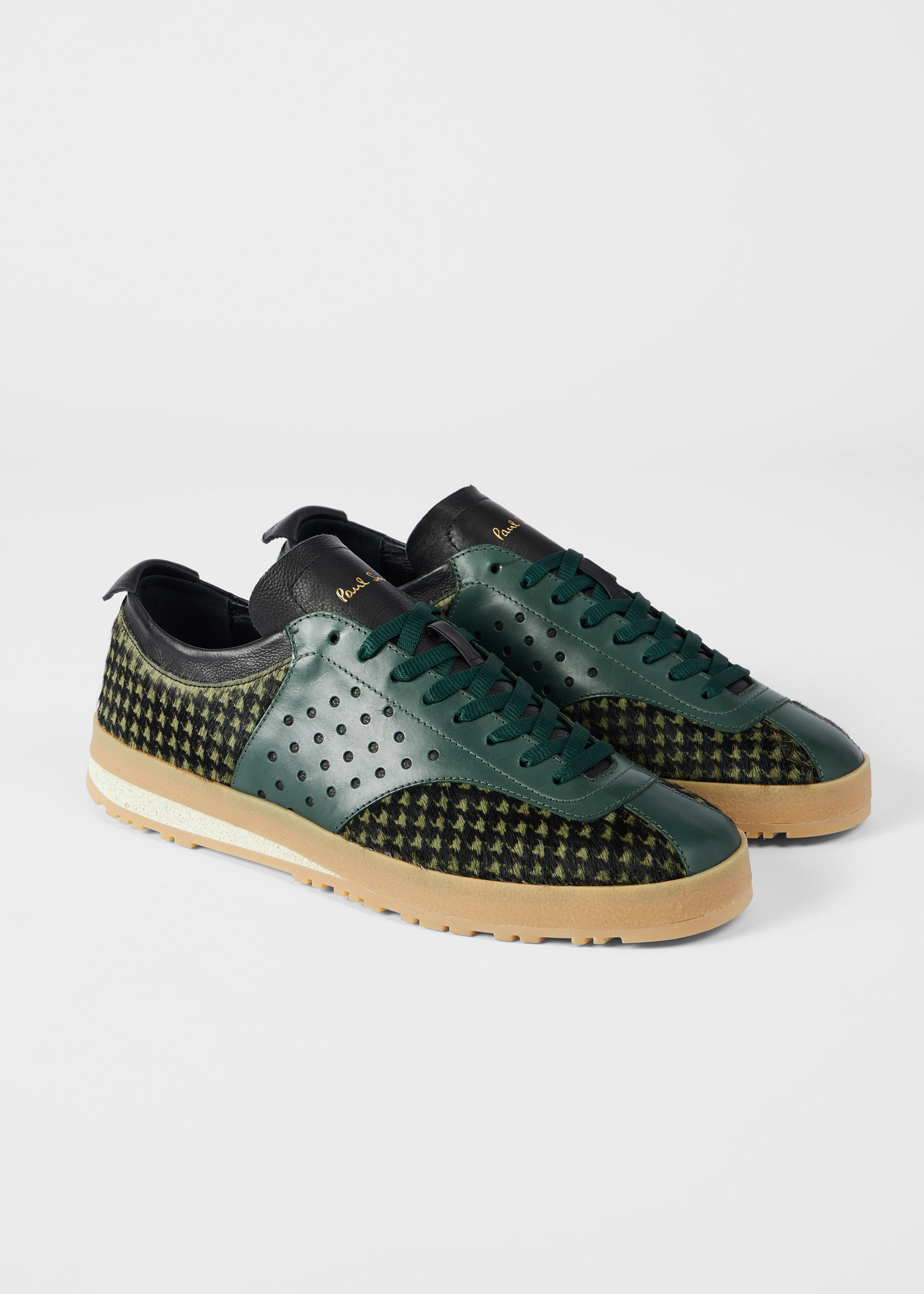 Green Houndstooth 'Zephyr' Trainers - 4