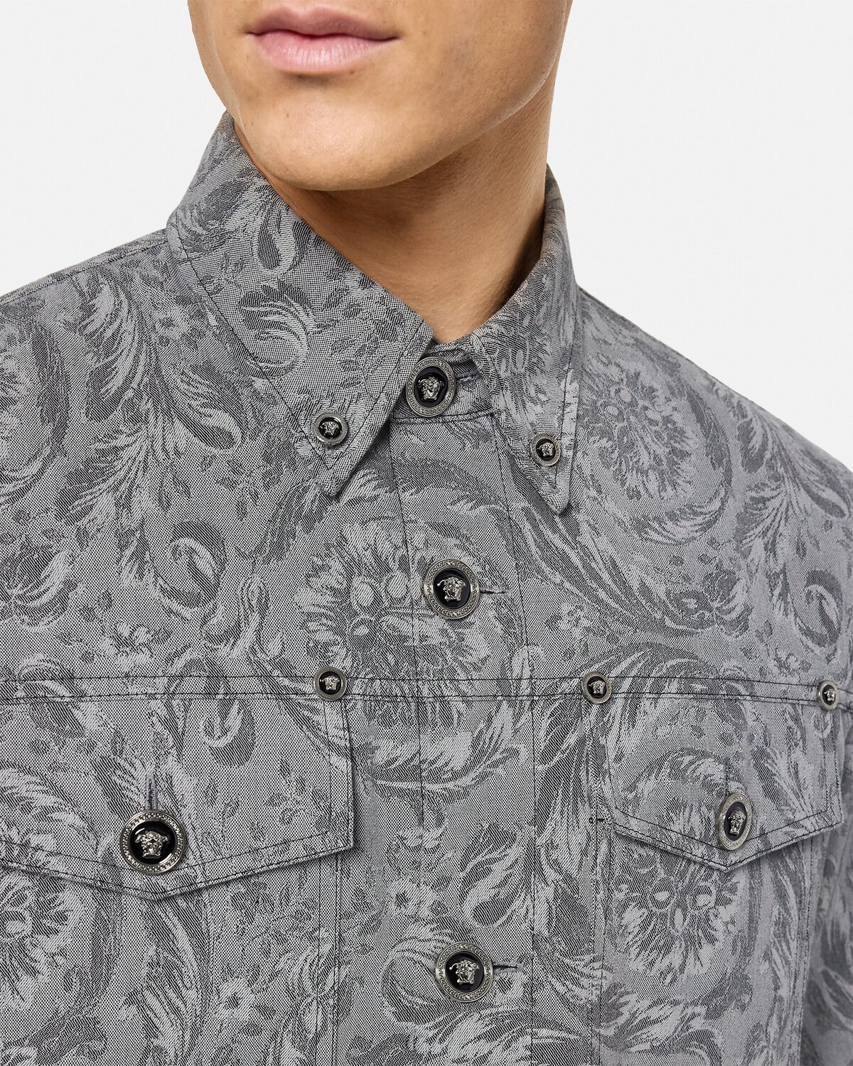 Barocco Jacquard Gabardine Overshirt - 3