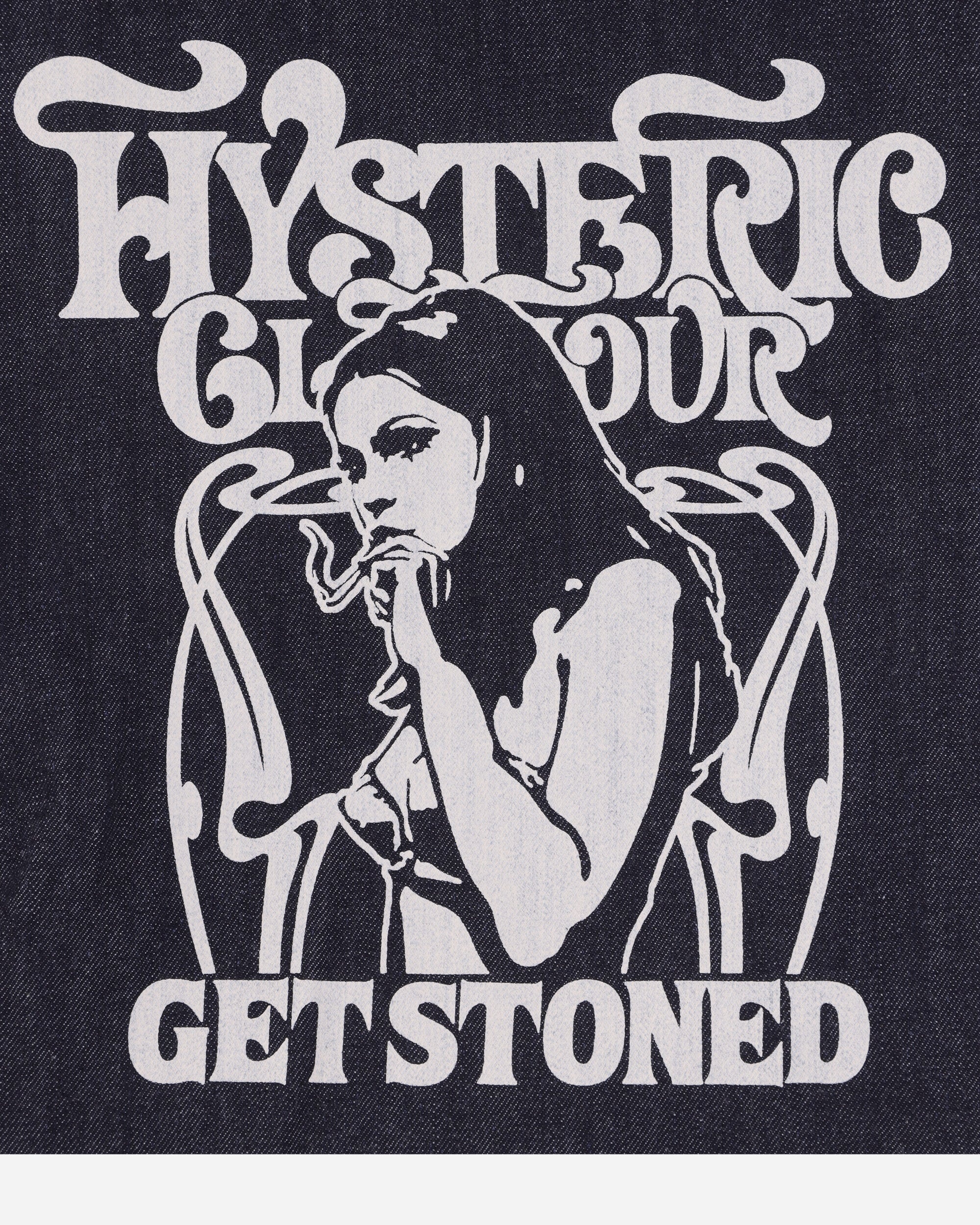 Smoking Girl Tote Bag Indigo - 5