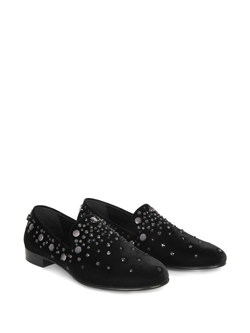 Seymour studded velvet loafers - 2