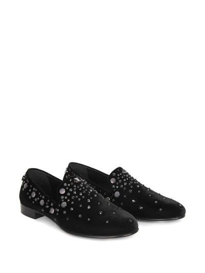 Giuseppe Zanotti Seymour studded velvet loafers outlook