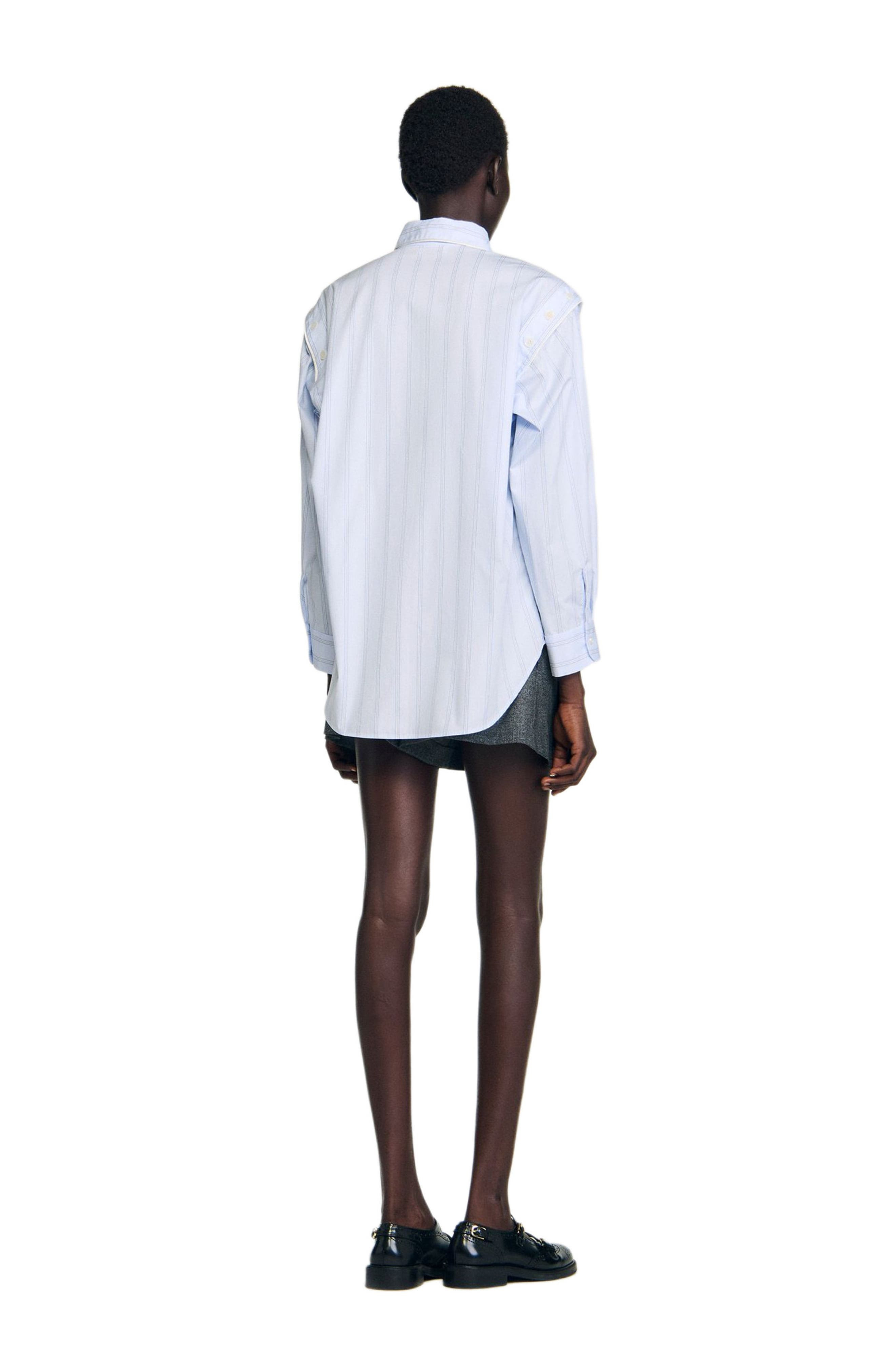 SANDRO Striped shirt in Sky Blue at Nordstrom - 2