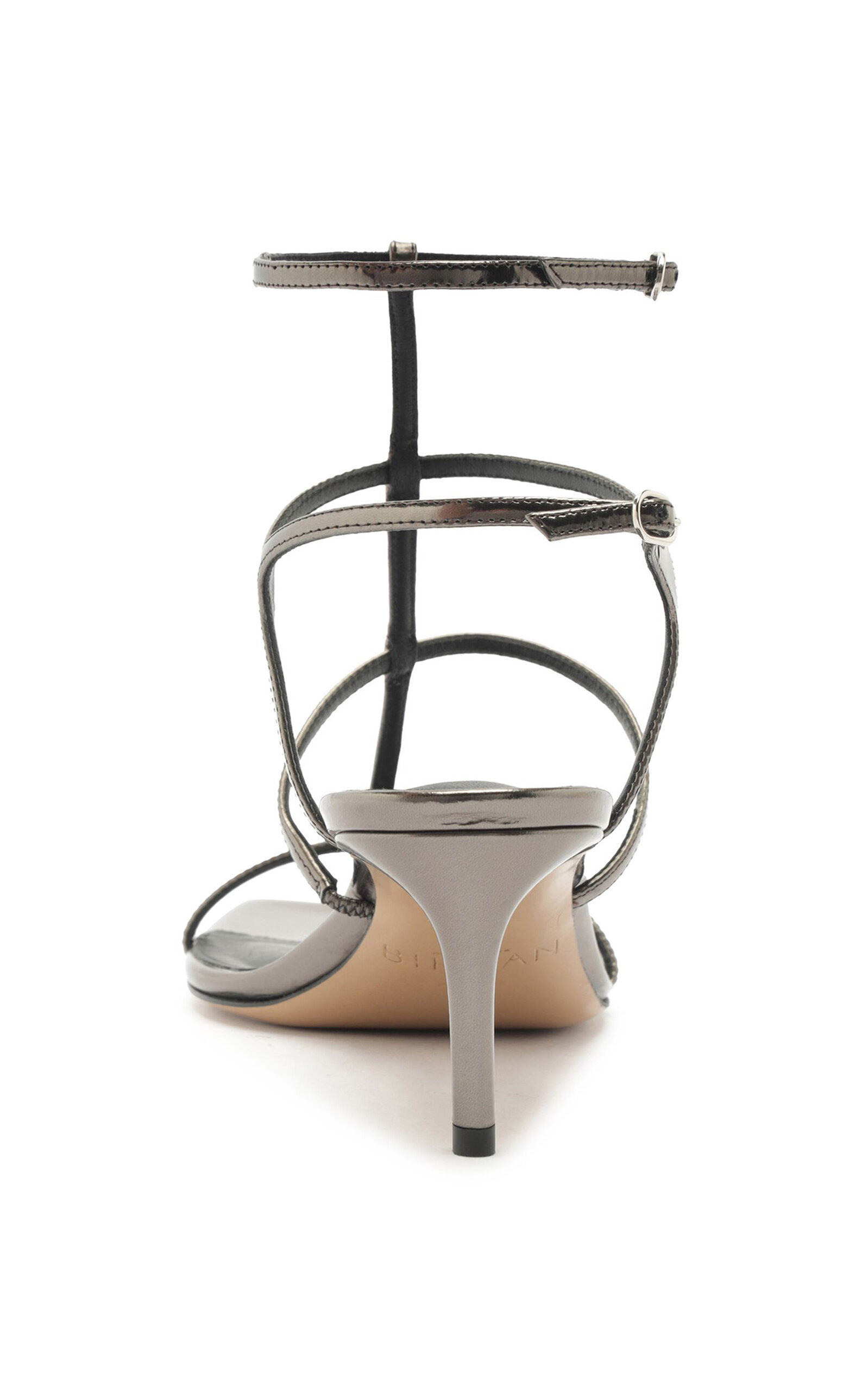 Amanda Metallic Leather Sandals grey - 3