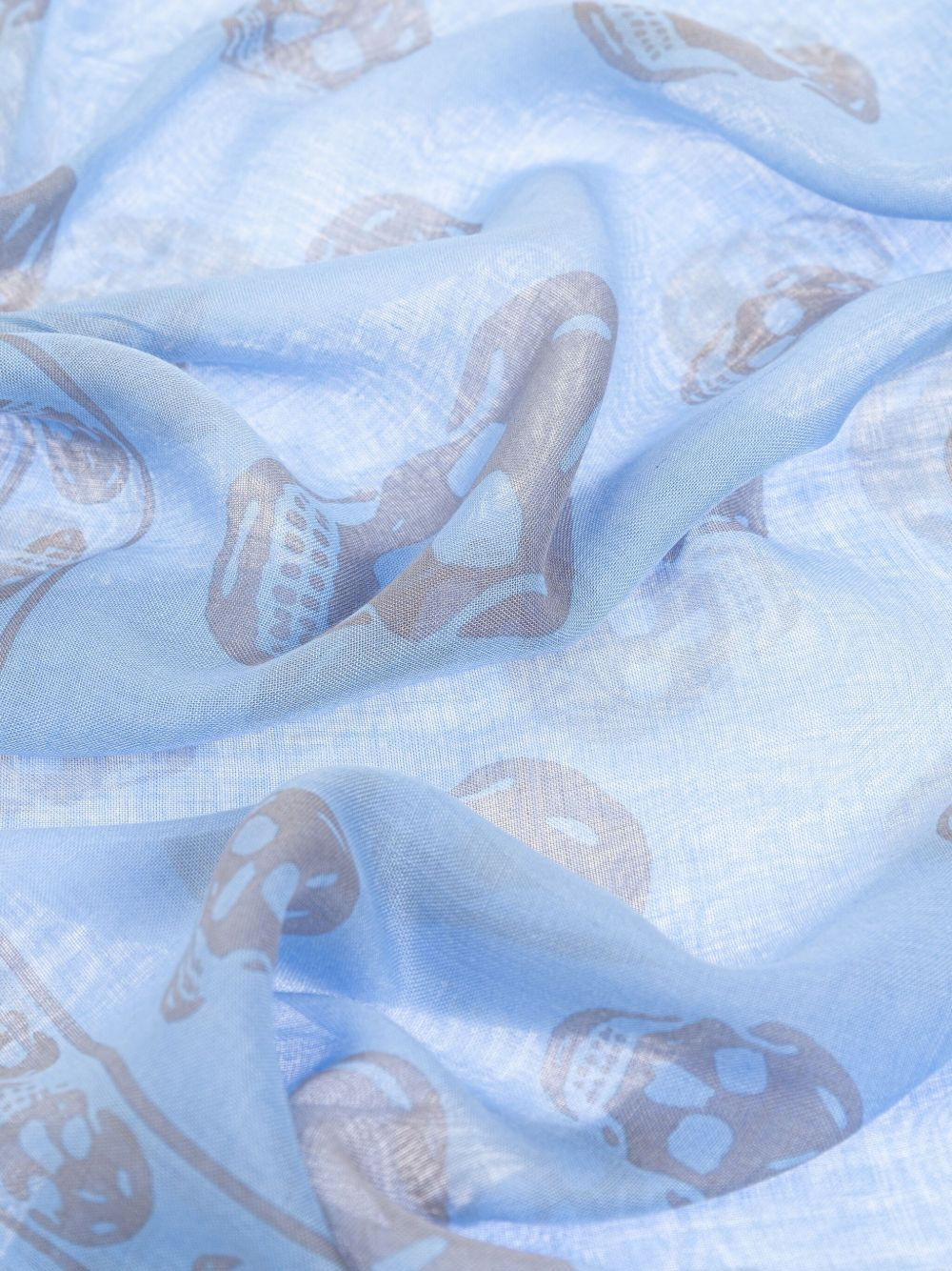 SKULL-PRINT FRINGED SCARF - 3