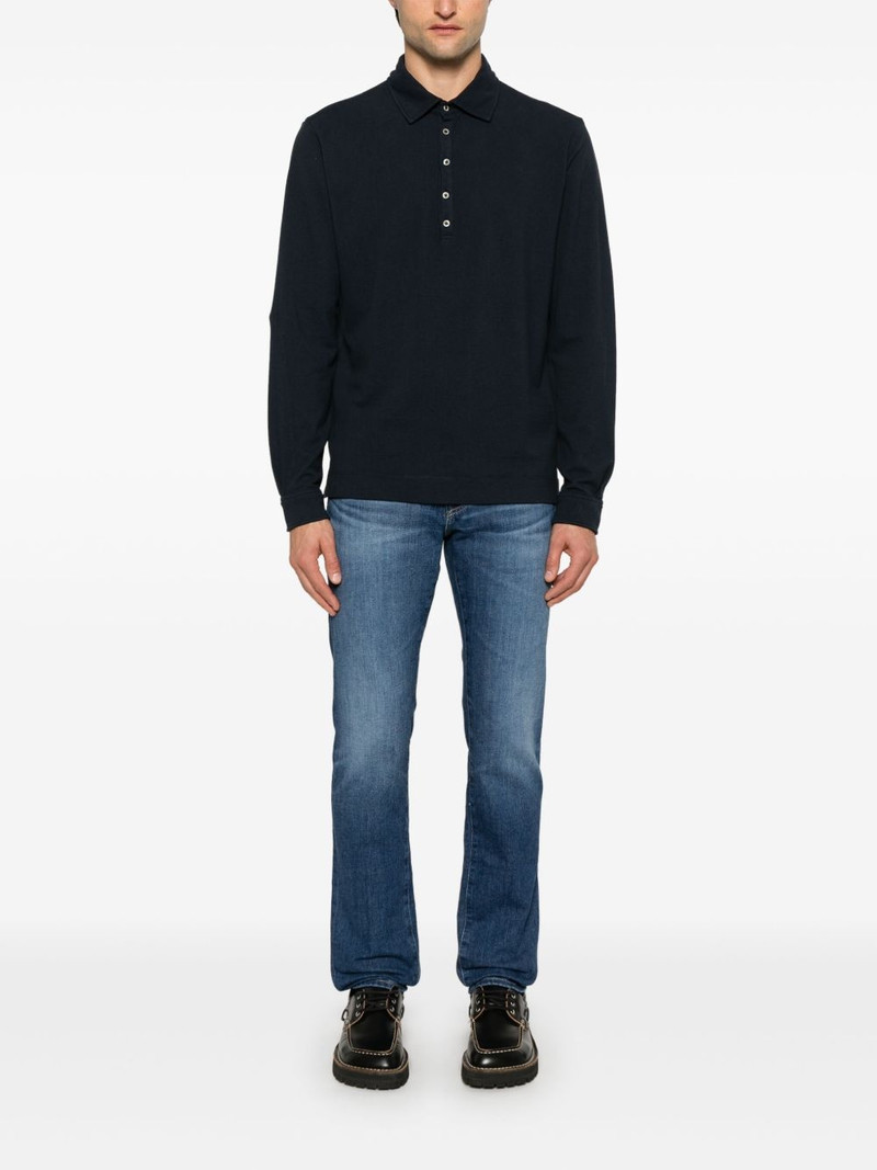 massimo alba Ischia Cotton and Cashmere-Blend Jersey Polo Shirt outlook