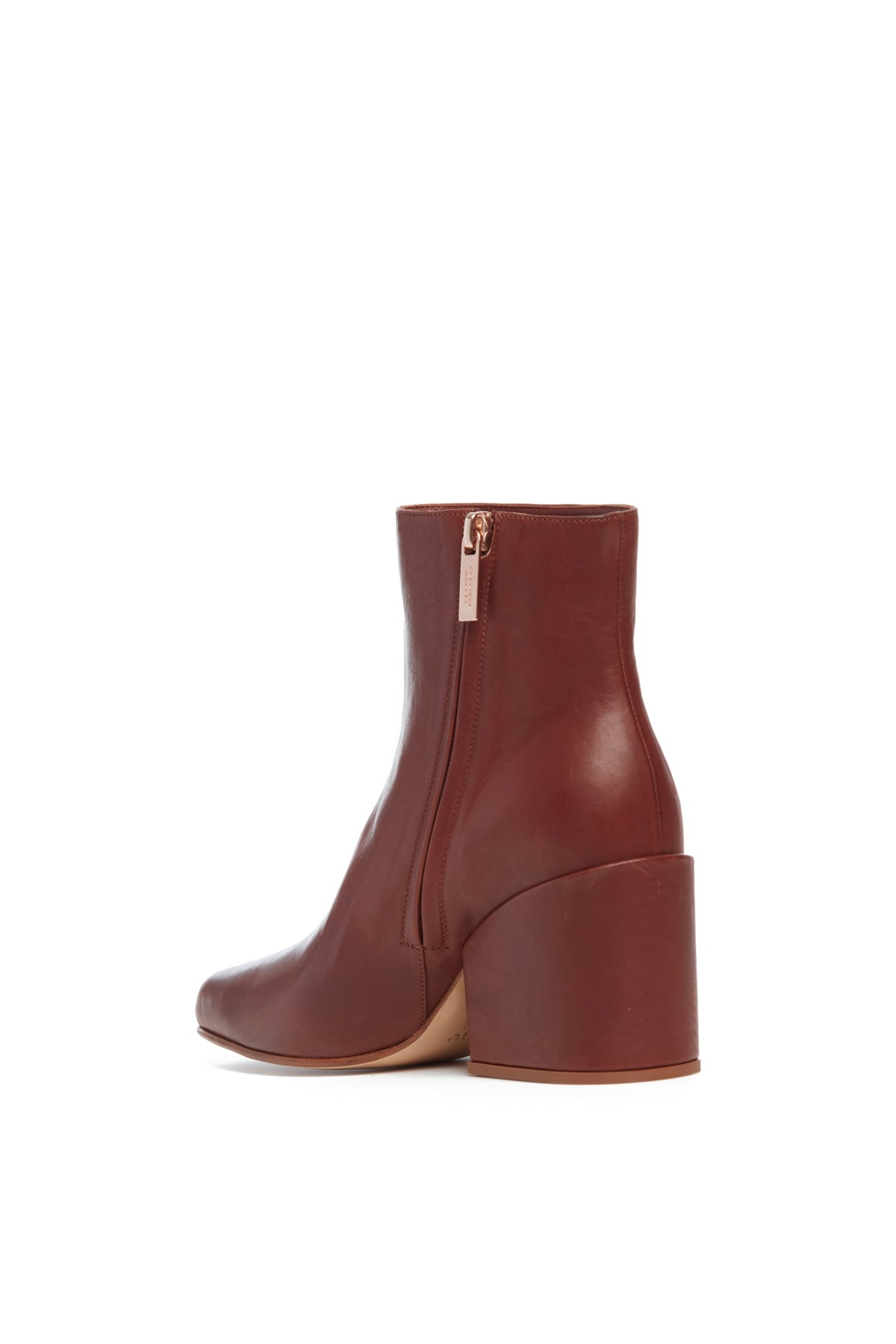 Tito Block Heel Boot in Cognac Leather - 3