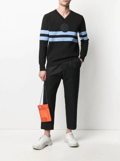 Xander Zhou two-tone knitted jumper outlook