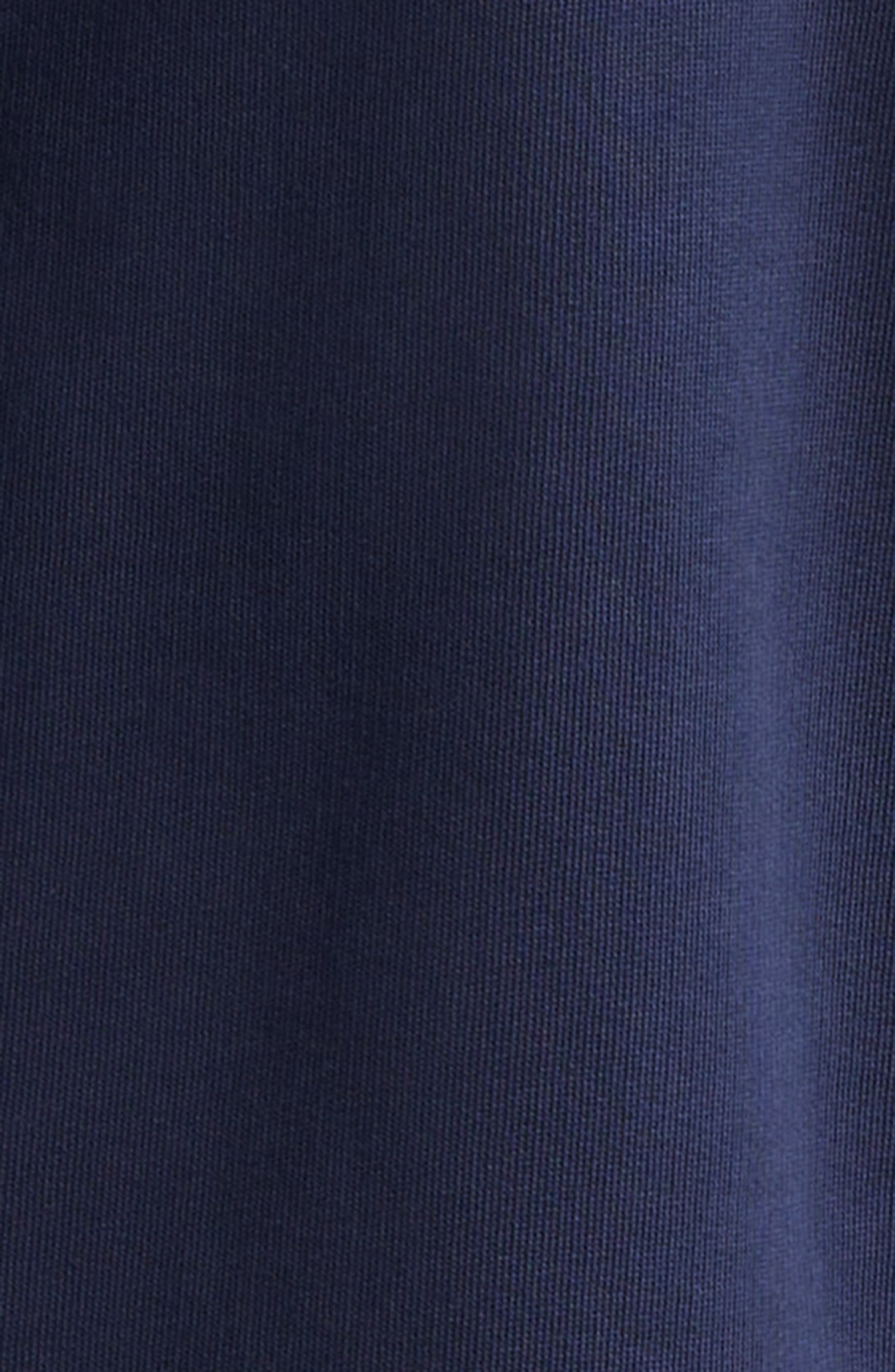 Balmain Logo Organic Cotton Graphic Hoodie in Soa Navy/Red at Nordstrom - 6