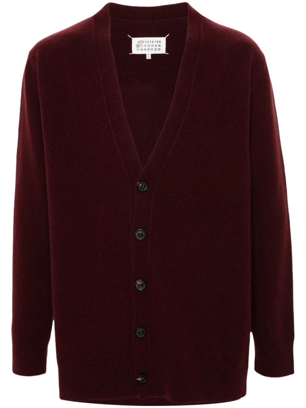 washed wool cardigan - 1