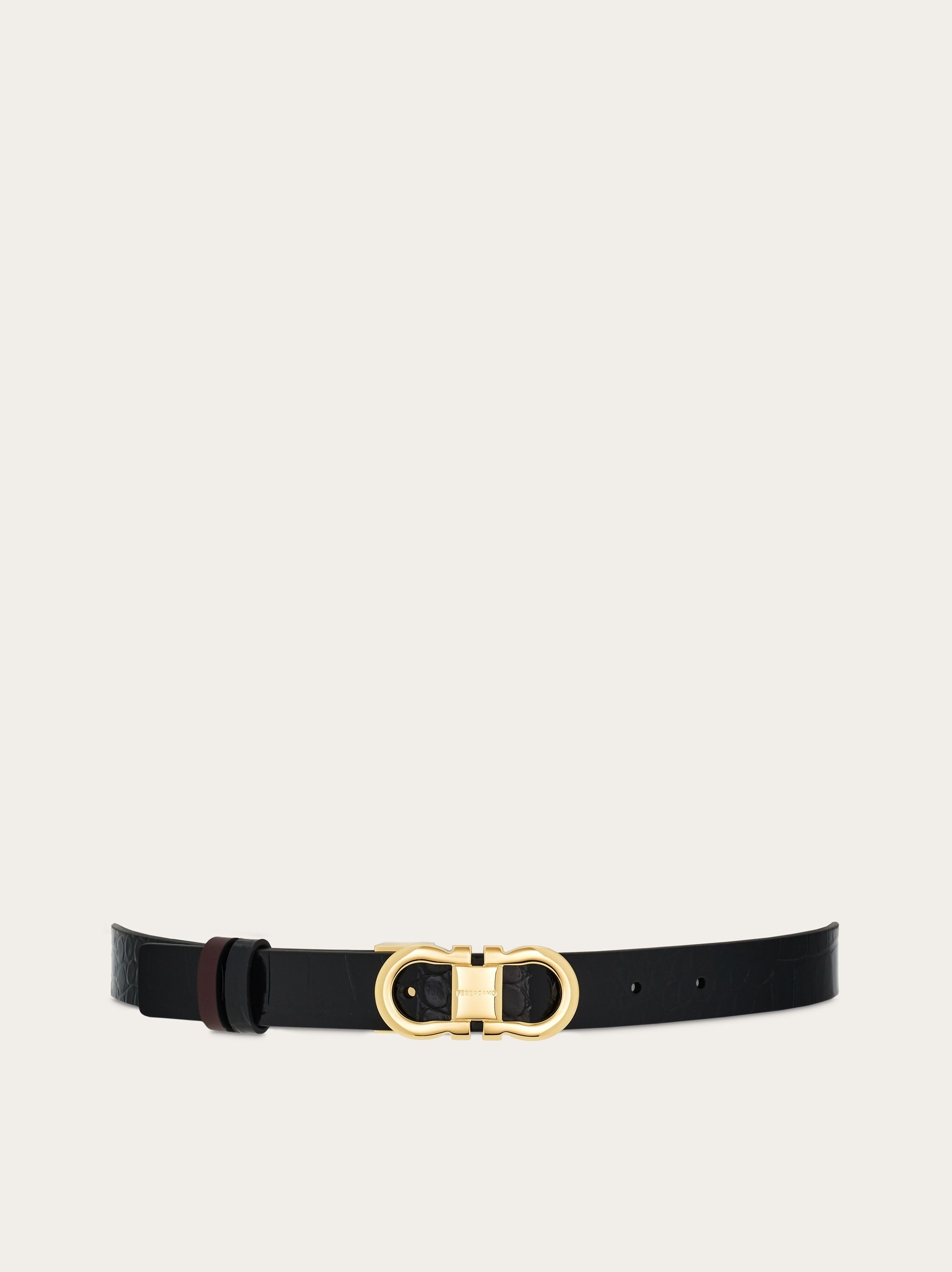 Reversible and adjustable Gancini belt - 1